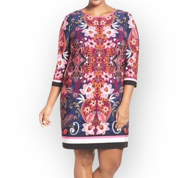Eliza J | Floral Printed A-Line Shift Dress - Picture 1 of 11
